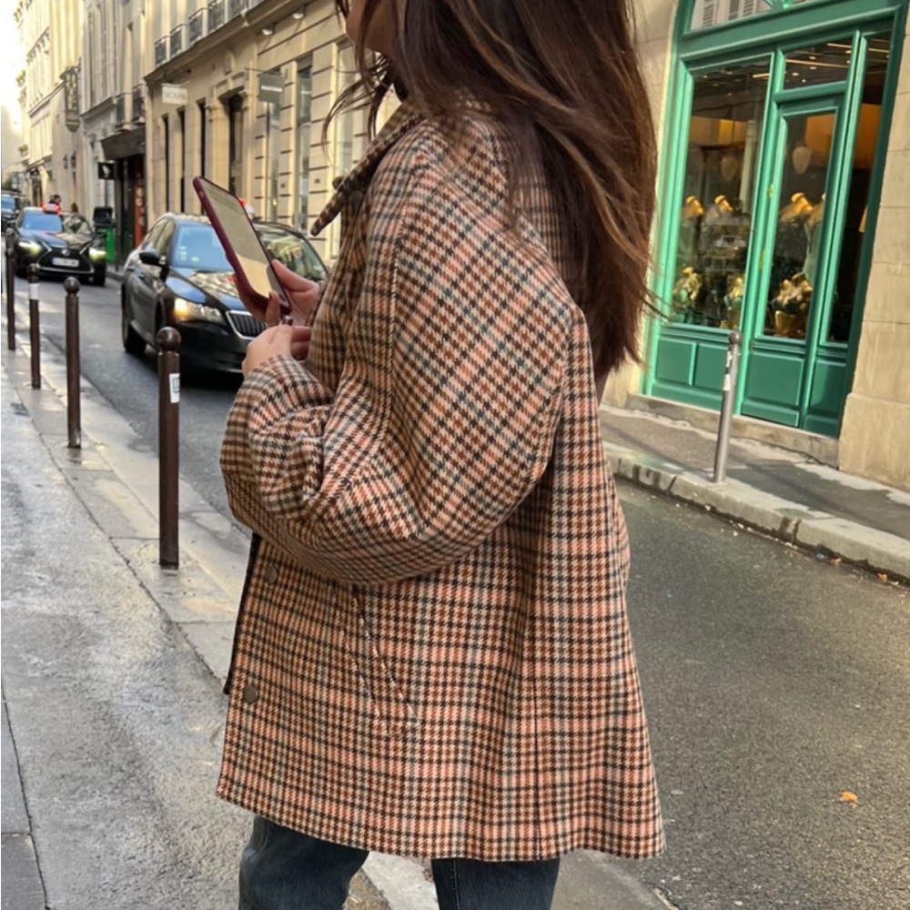 A.L.C. Oversized Plaid Coat